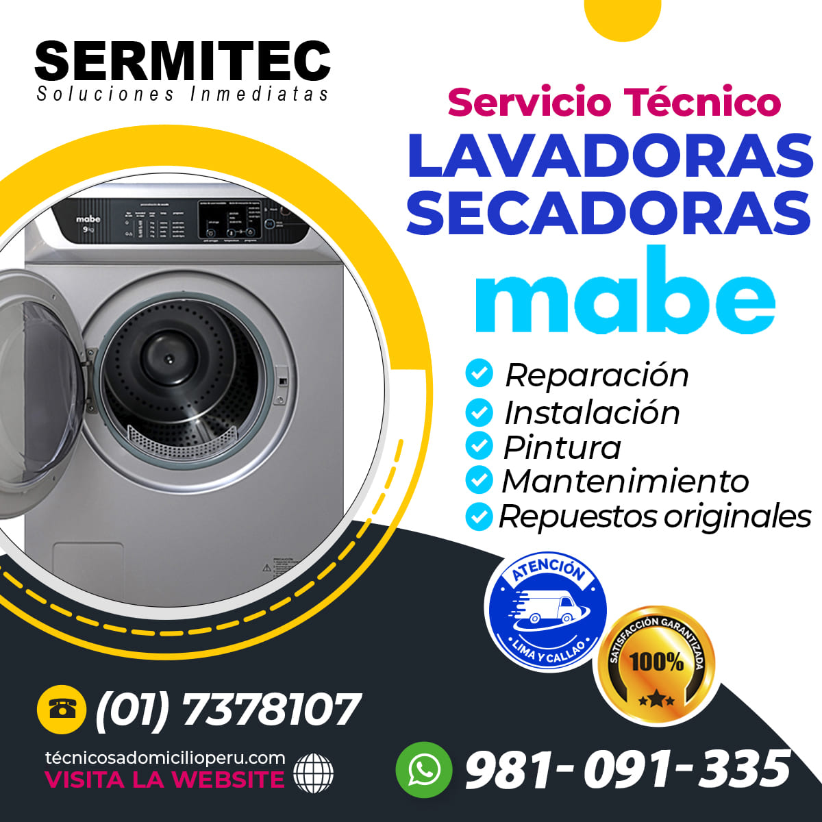 Listos Servicio técnico MABE – Lavadora/Secadora 981091335  PRO- LOS OLIVOS